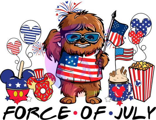 Fourth of July -  Disney Star Wars force of July baby Chewbacca