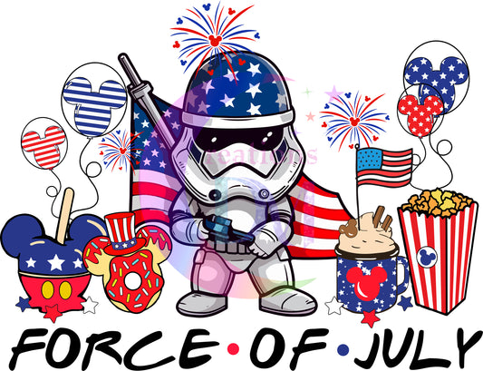 Fourth of July -  Disney Star Wars force of July baby