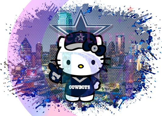 Dallas Cowboys -  hello kitty cowboys dallas city