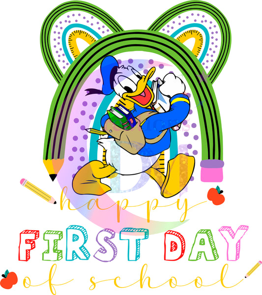 back to school DTF - happy first day of school Donald