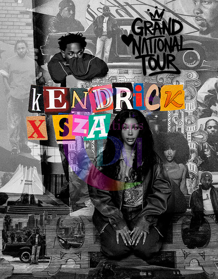 Sza Lettering Artist - KENDRICK LAMAR - kendrick and SZA letters – dm printed creations