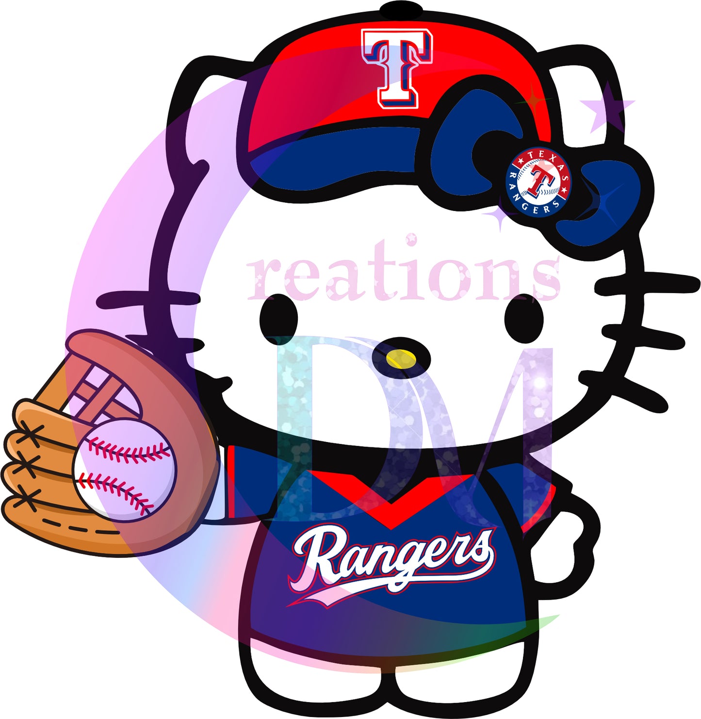 Texas rangers -  kitty rangers with glove