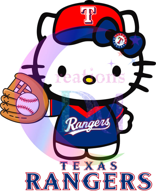 Texas rangers -  kitty tx rangers with glove