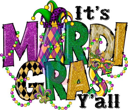 mardi gras - its mardi gras yall glitter