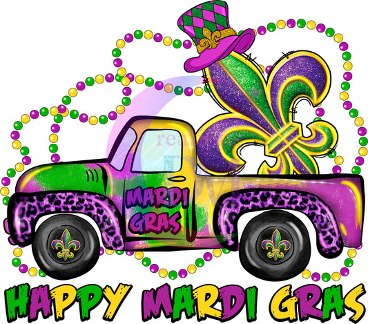 mardi gras - happy mardi gras truck