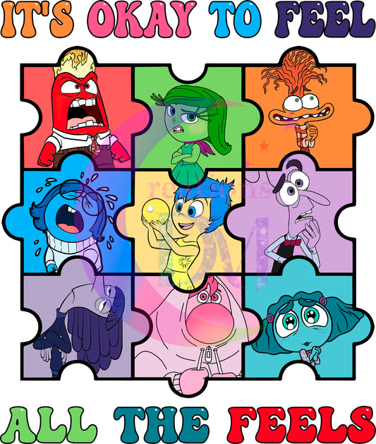 inside out DTF - its okay to feel all the feels puzzle