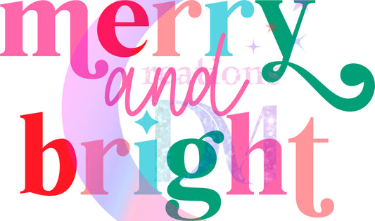 Christmas DTF - merry and bright