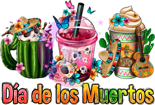 Dia de los muertos/Day of the Dead-  dia de los muertos cactus cup