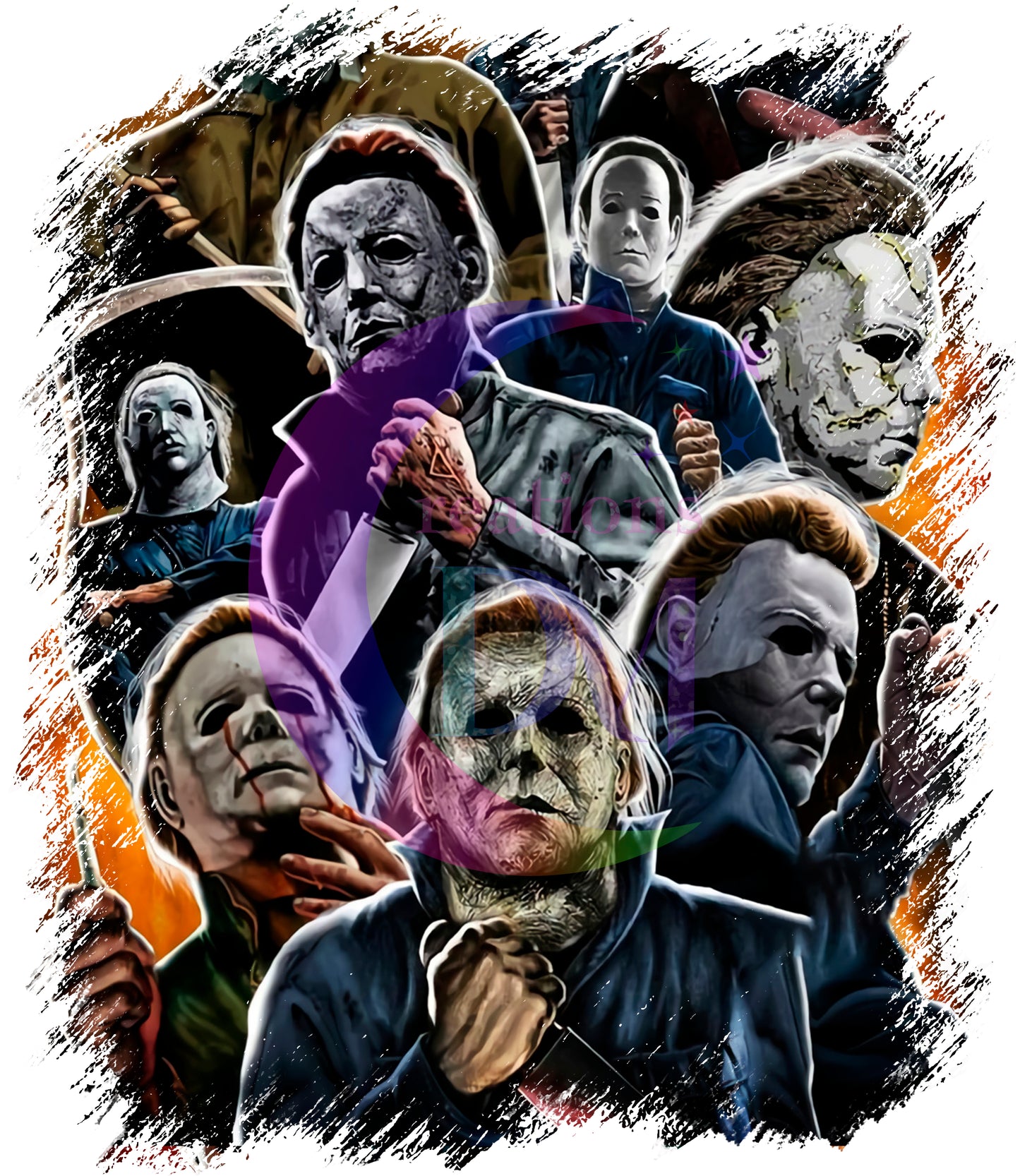 halloween DTF -Michael Myers multiple faces