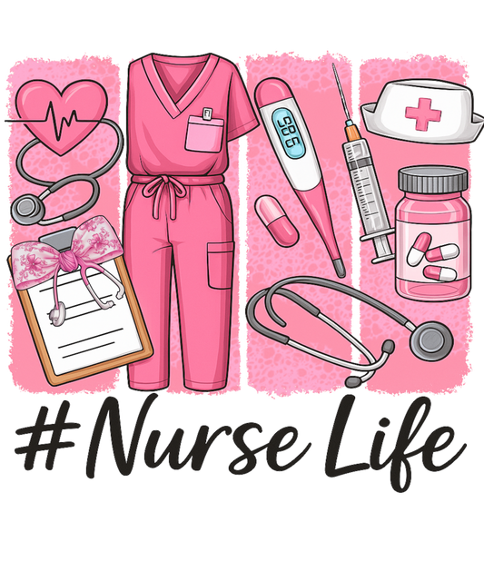 NURSE - #nurselife pink