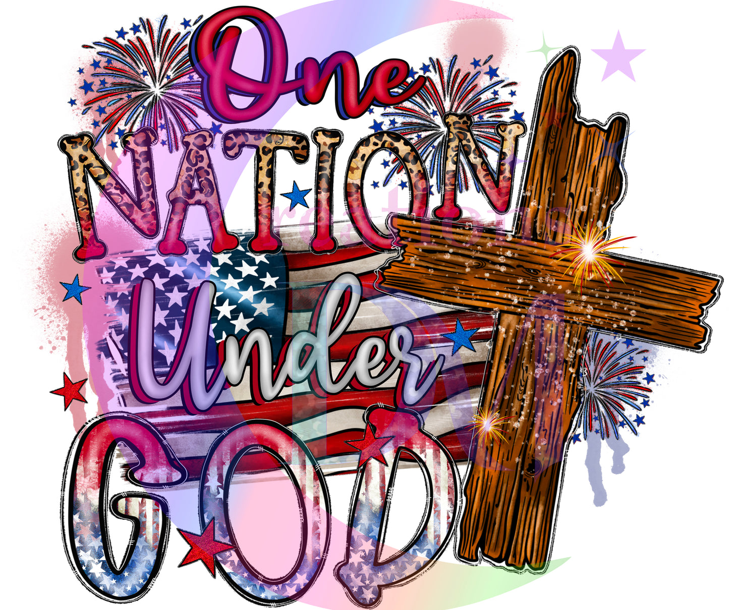 Fourth of July  - one nation under god