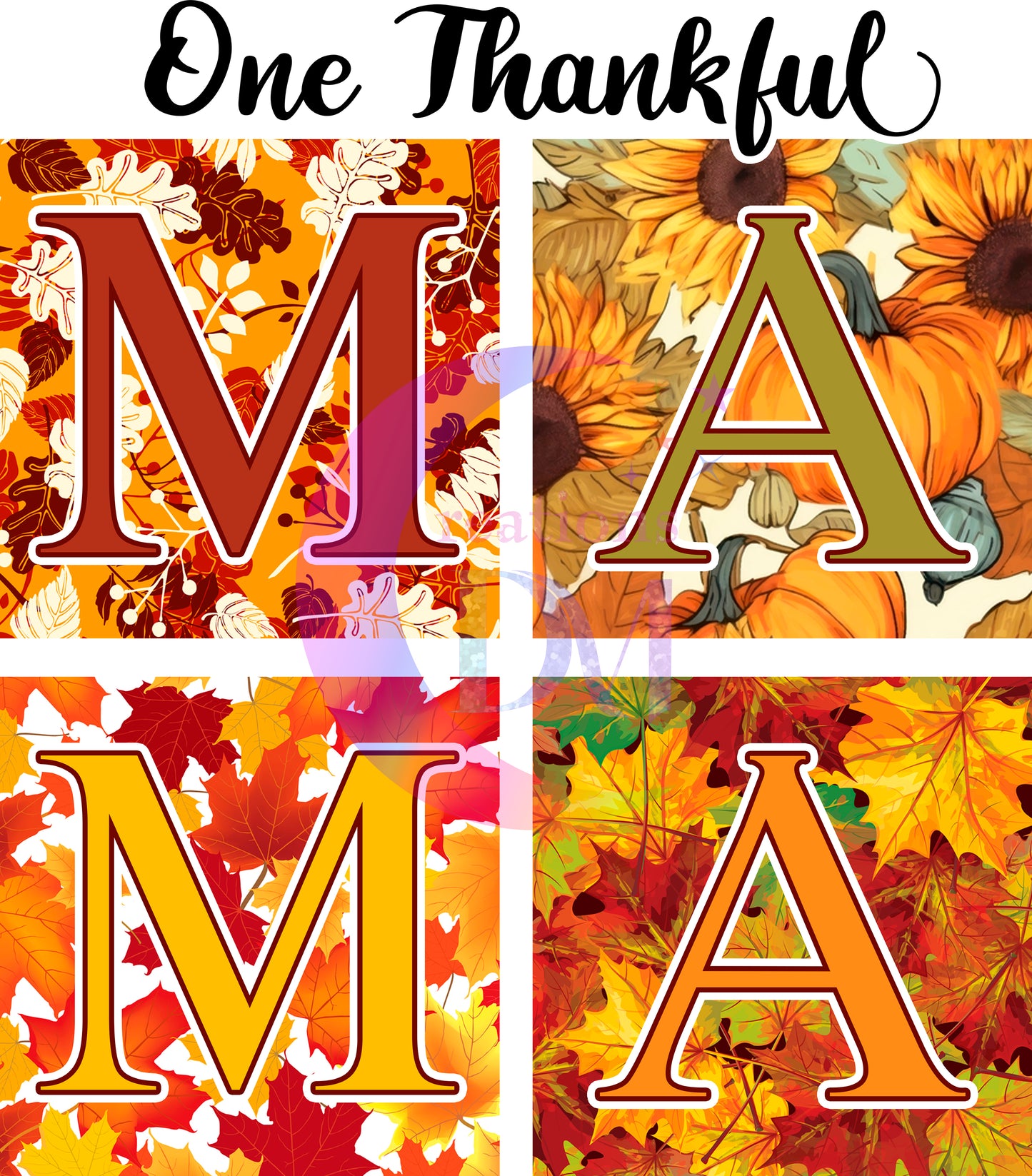 Thanksgiving DTF-one thankful mama square