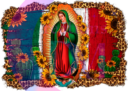 Virgen de Guadalupe - virgen de Guadalupe Mexico flag background