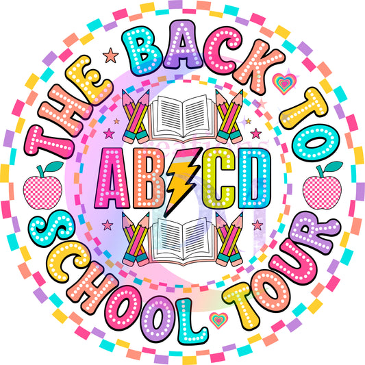 back to school DTF - ABCD CIRCLE