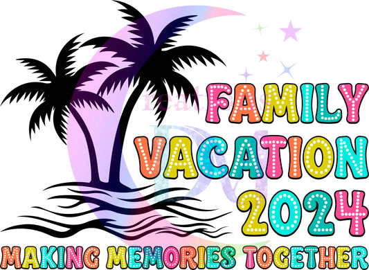 vacation DTF - family vacation retro