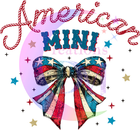 Fourth of July  -  American mini with bow