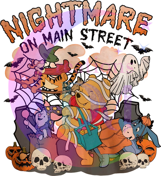 halloween DTF - nightmare on main street Winnie the pooh