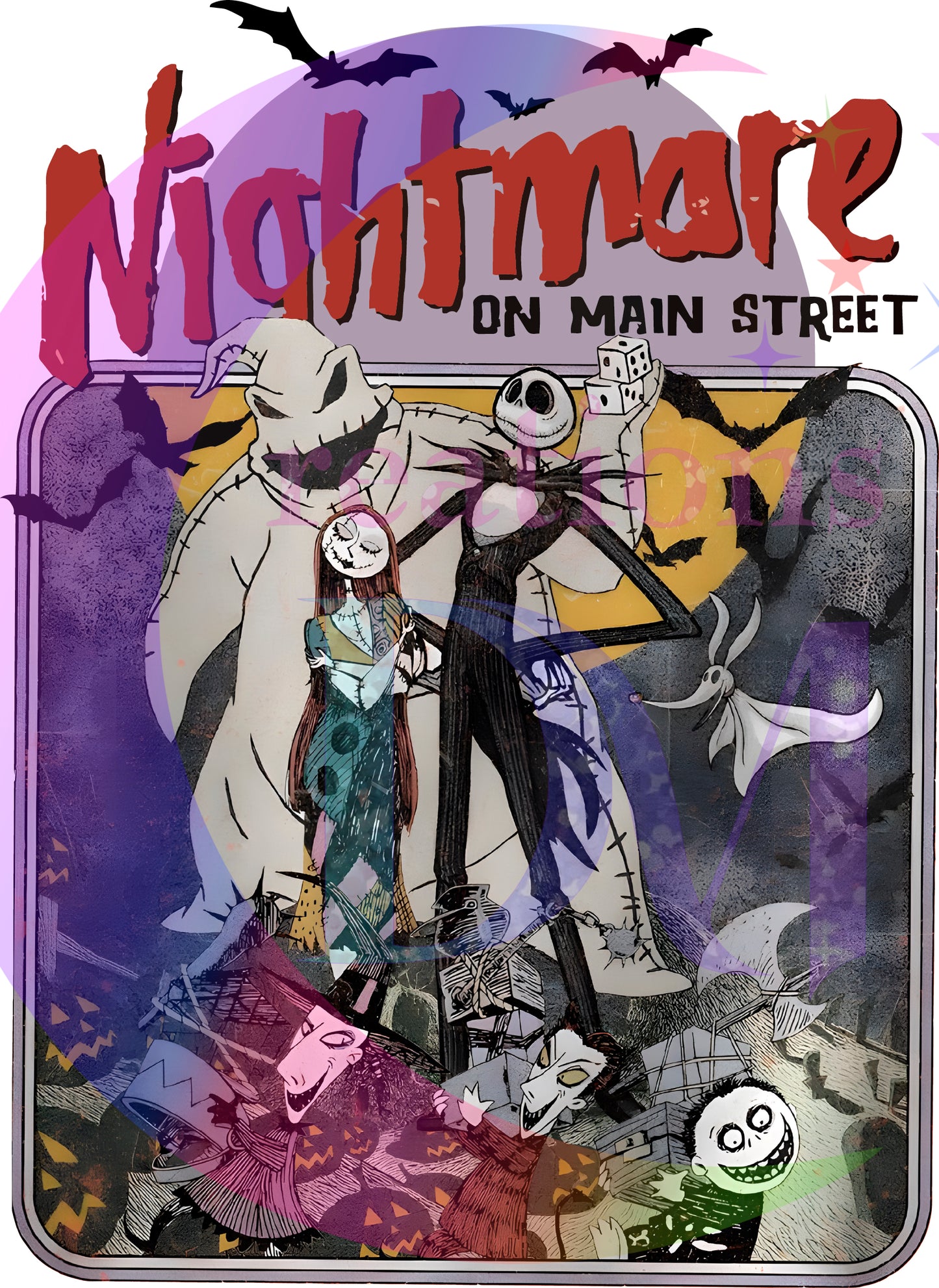 halloween DTF - nightmare on main street jack skellington