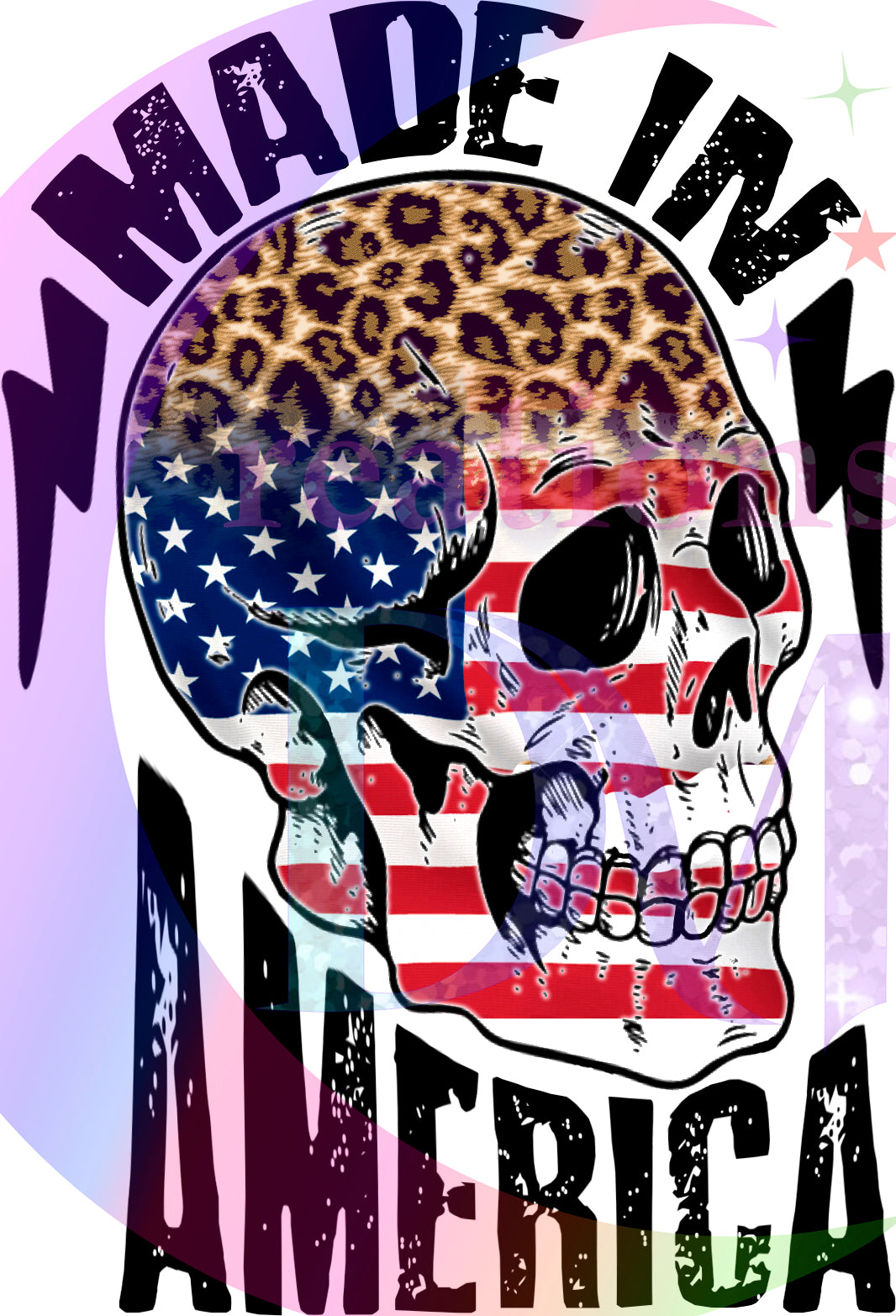 Fourth of July  -  made in America skull