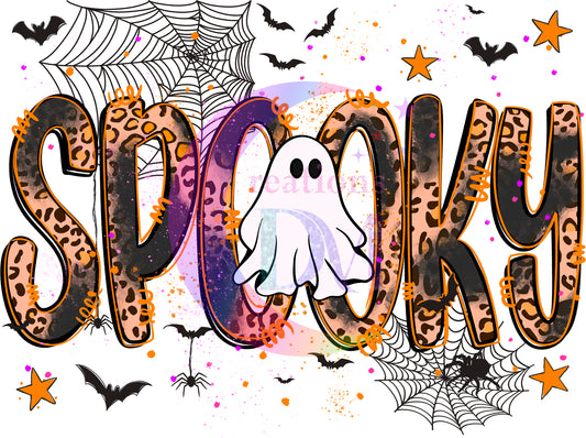 halloween DTF - spooky boo , spiders and bats