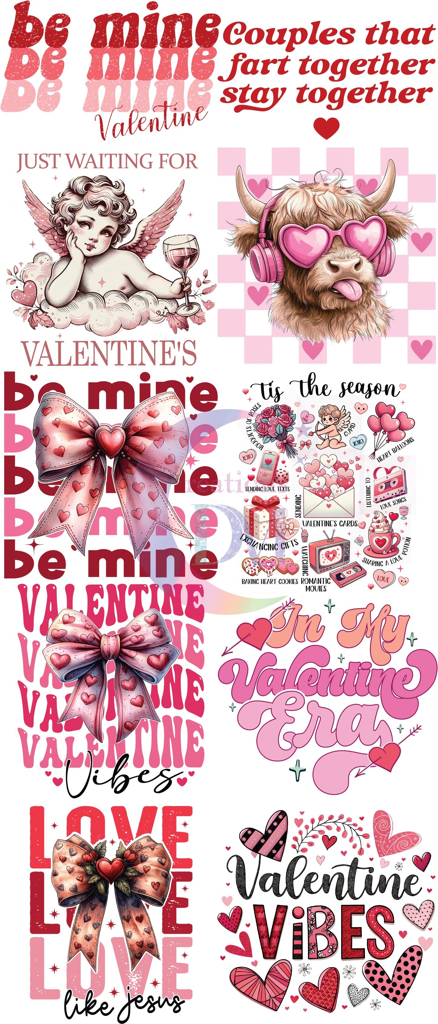 Pre-made Gangsheets -Valentines #3