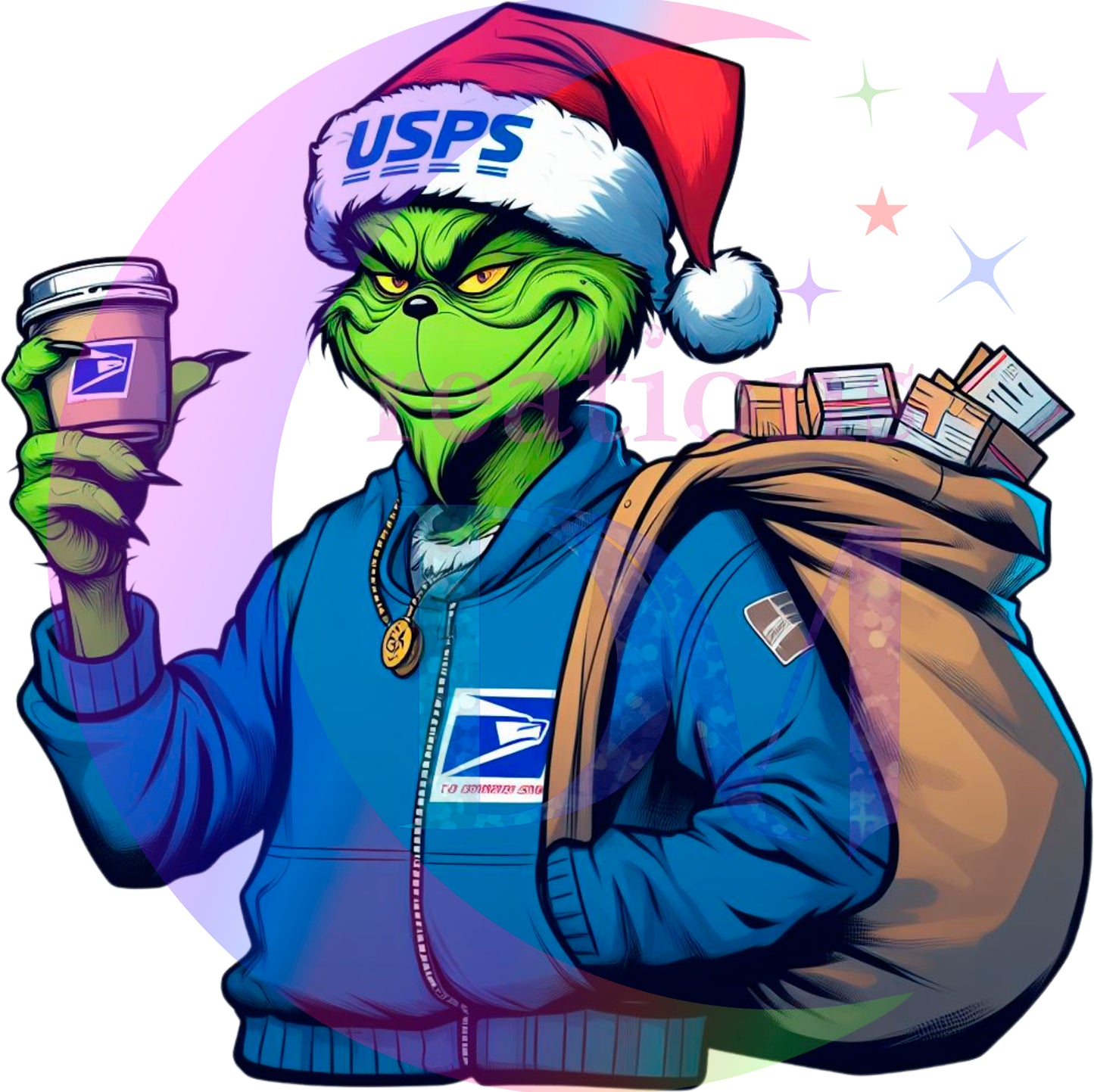 Christmas DTF - USPS grinch