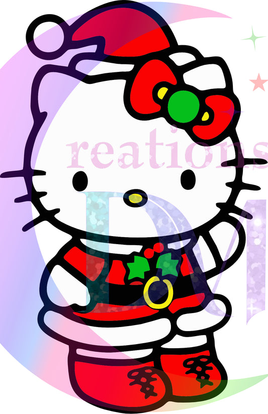 Christmas DTF - hello kitty - hello kitty Santa