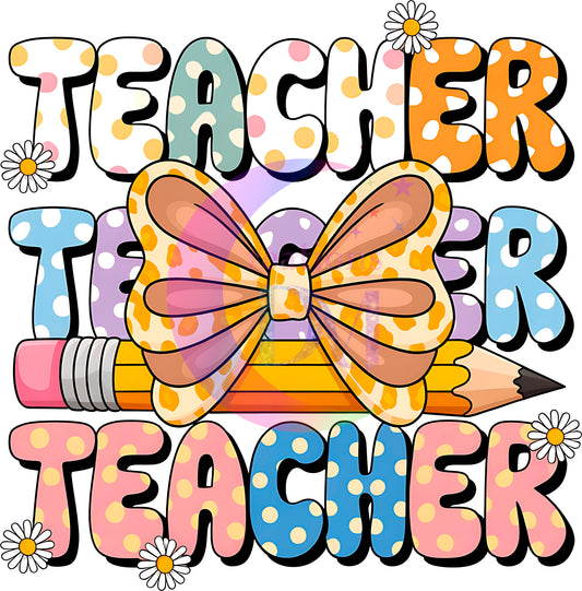 Teacher - TEACHER pencil and bow