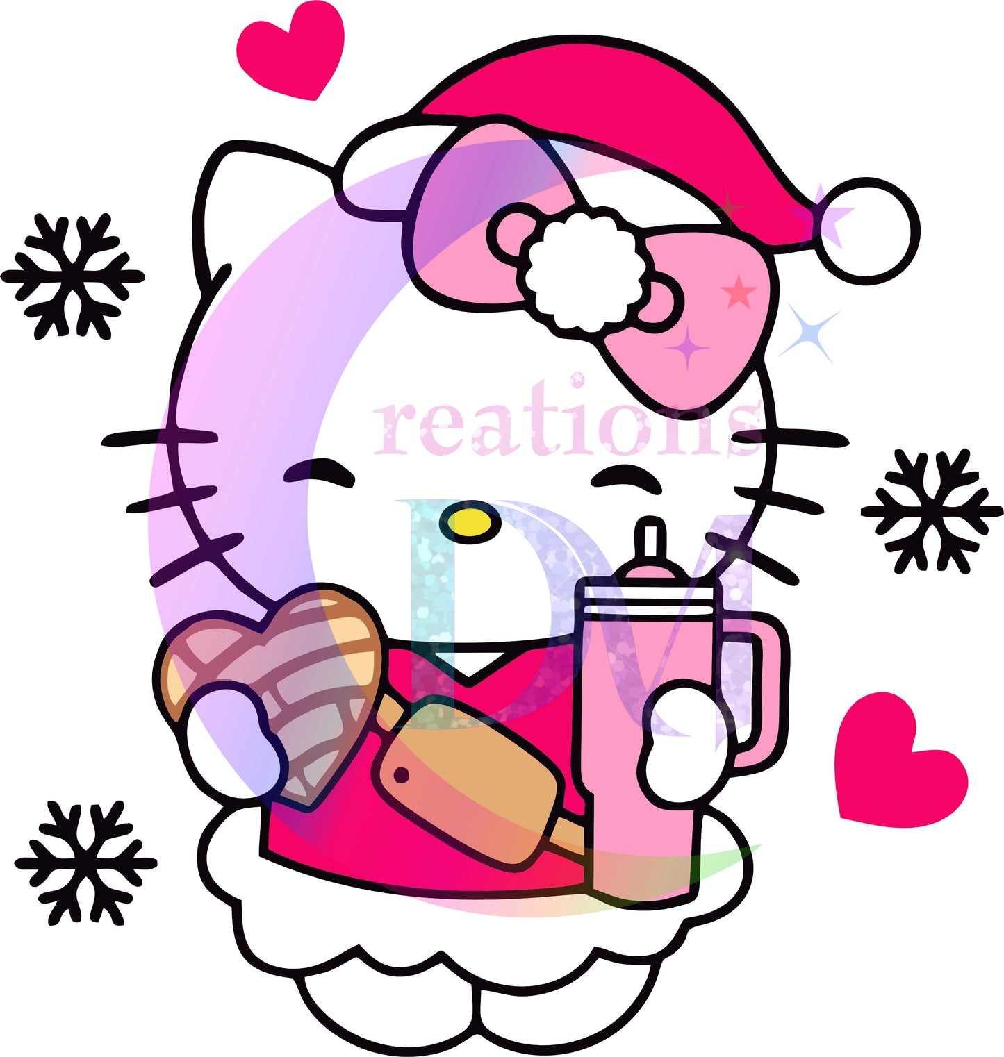 Christmas DTF - hello kitty - hello kitty concha and cup