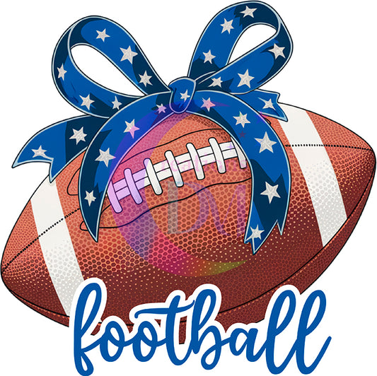 Football -  ball, blue bow