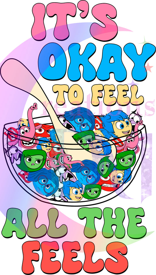 inside out DTF - its okay to feel all the feels cereal bowl