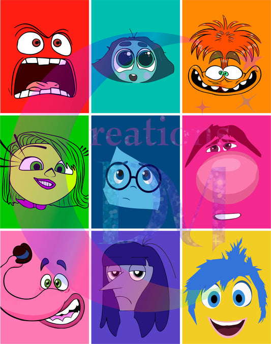 inside out DTF -characters only