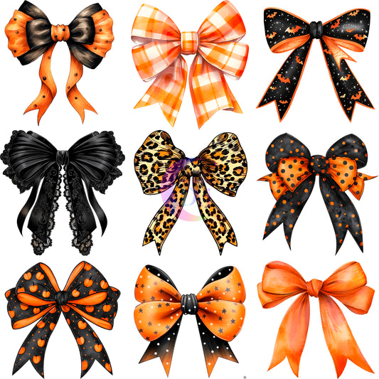 Fall DTF - black and orange bows