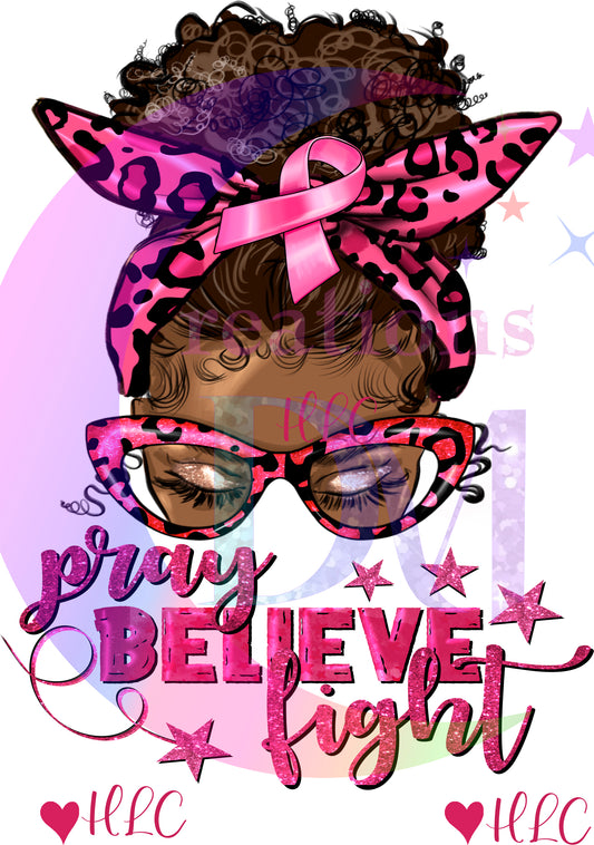 breast cancer awareness month - pray believe fight