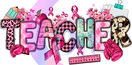 breast cancer awareness month - teacher cheetah print