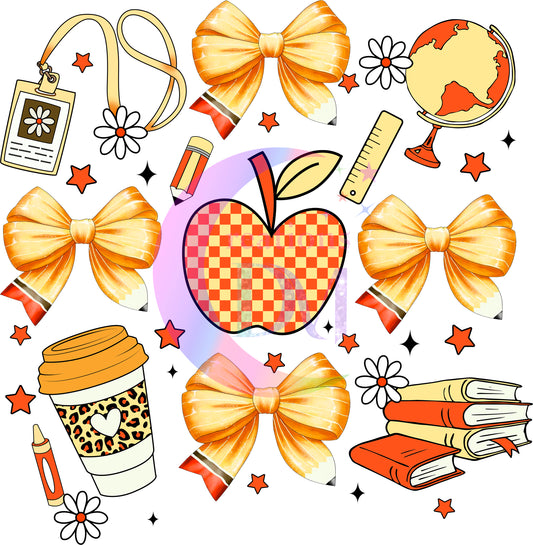 Teacher -  orange bows