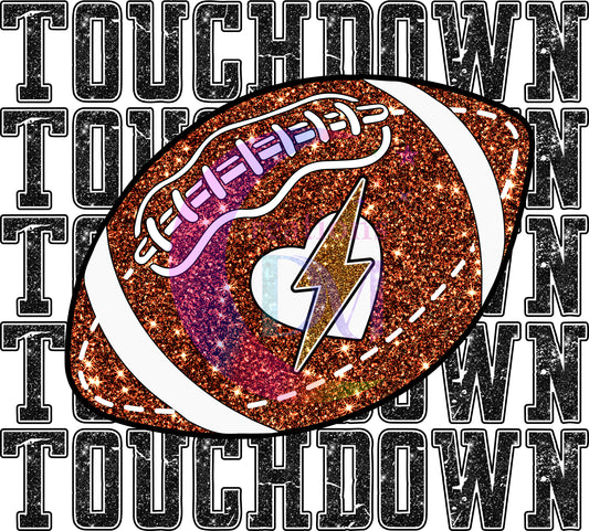 Football - glitter touchdown