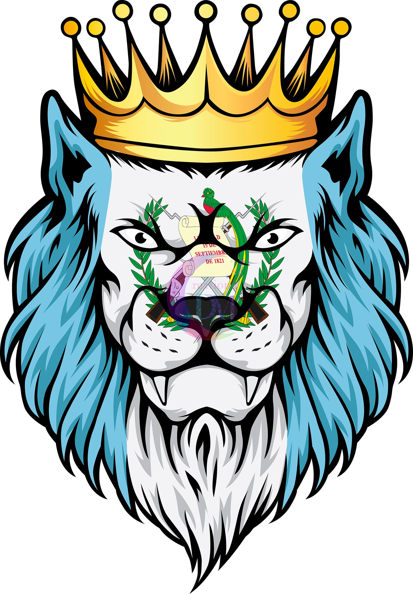 Independence Day -guatemala - lion with crown