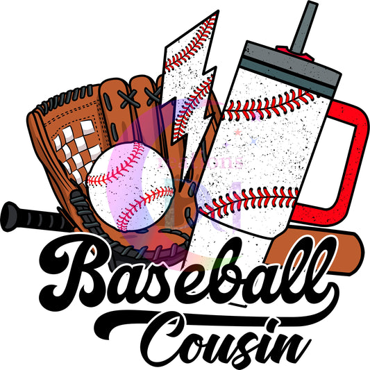 sports - BASEBALL family design " cousin " print DTF