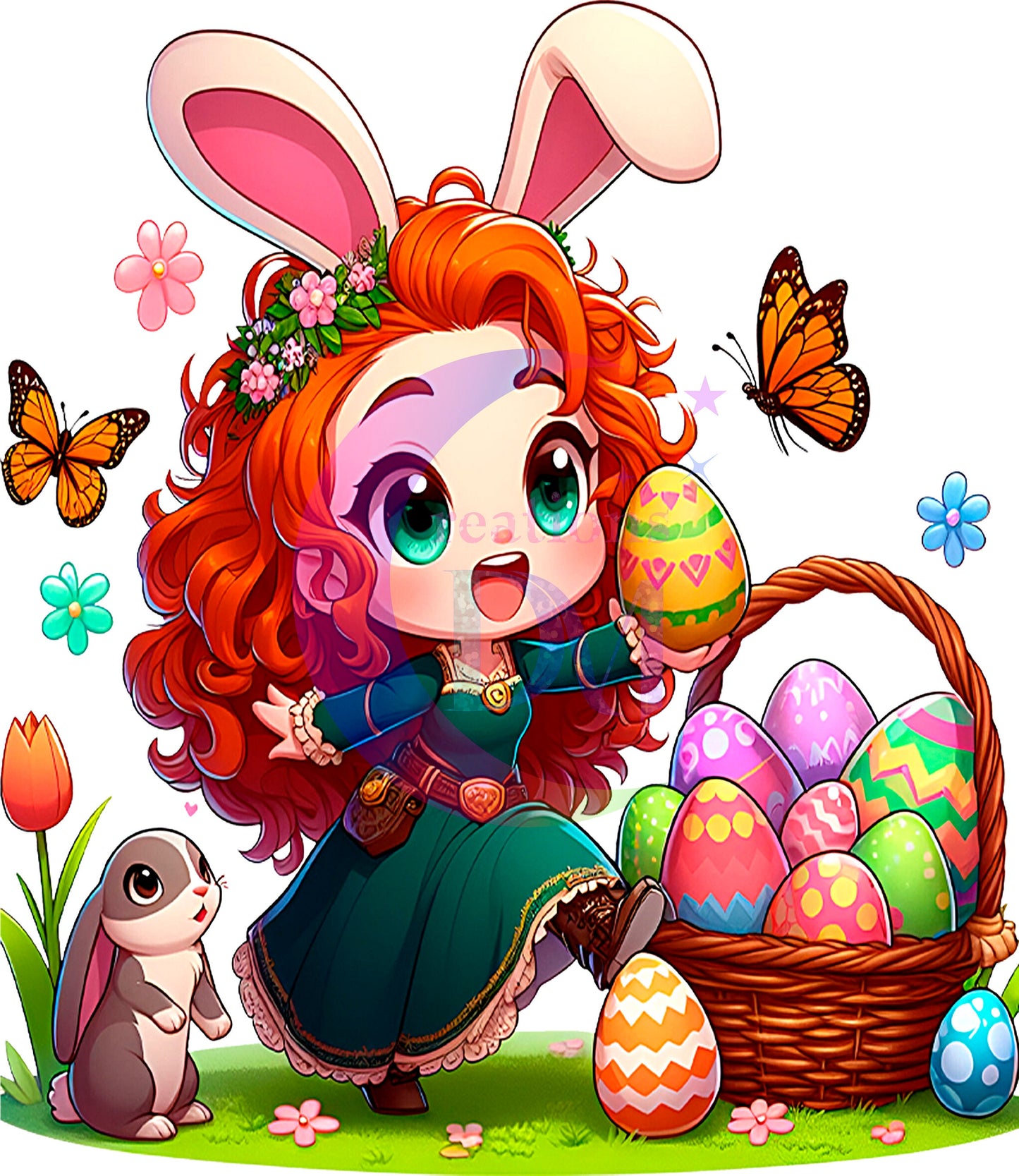 Disney Easter " Merida "eggs design DTF