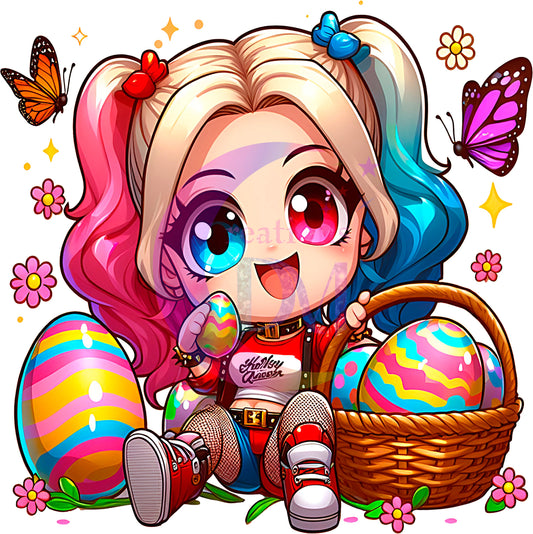 Easter " harley Quinn " eggs design DTF