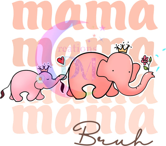 Mothers Day - mamma x3 elephant DTF