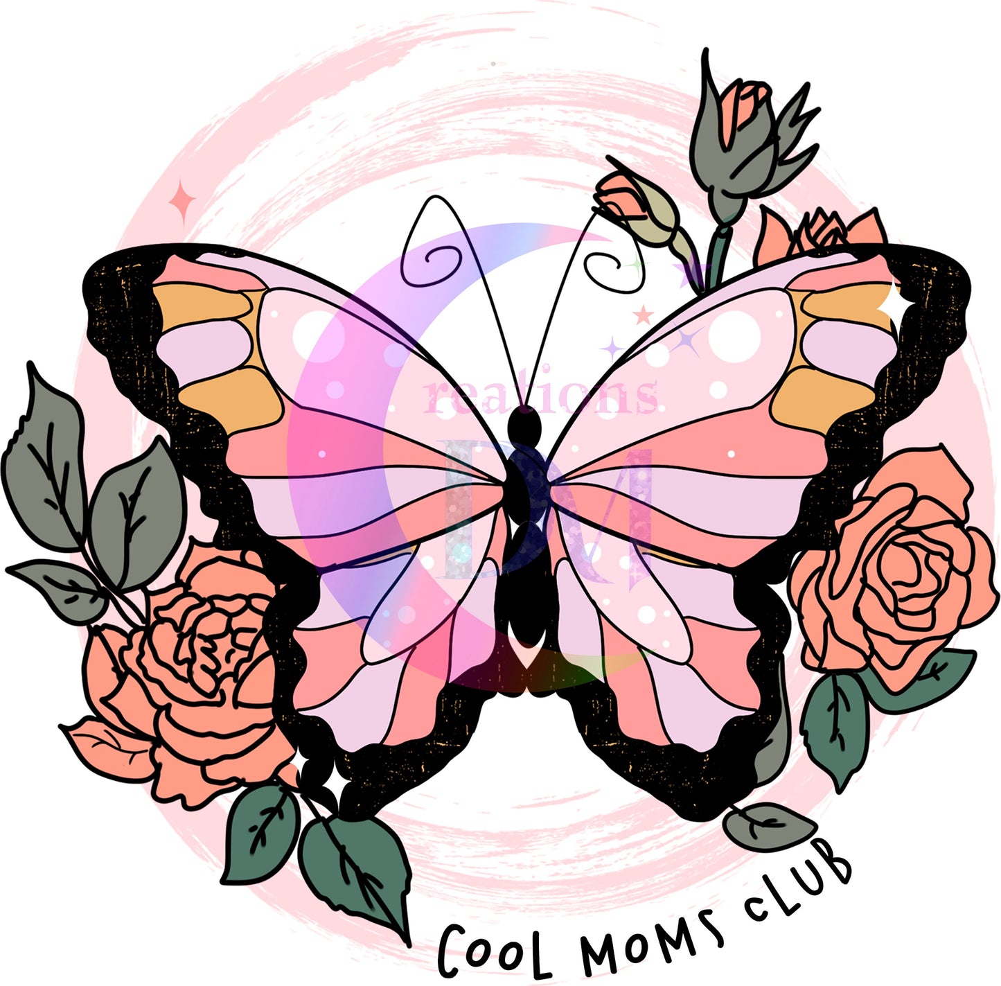 Mothers Day - cool moms club butterfly DTF