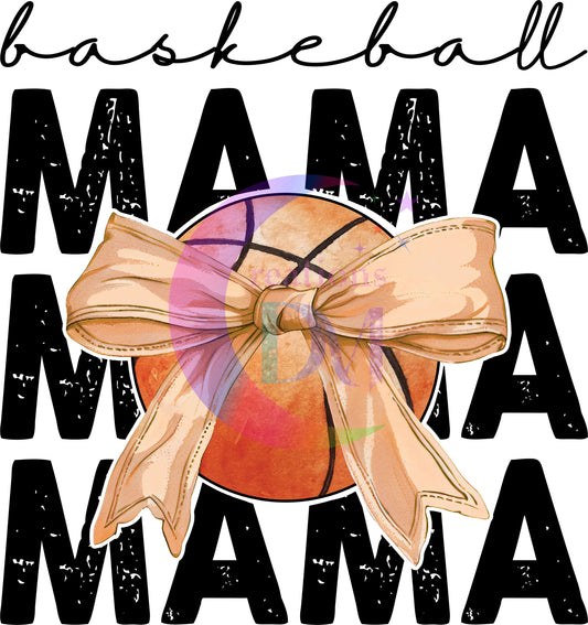 sports DTF  - basketball mama x3 bow