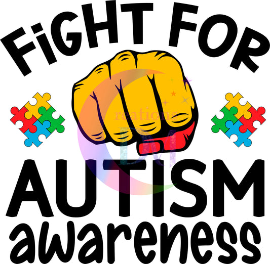 Autism DTF - fight for autism awareness , ( punch )