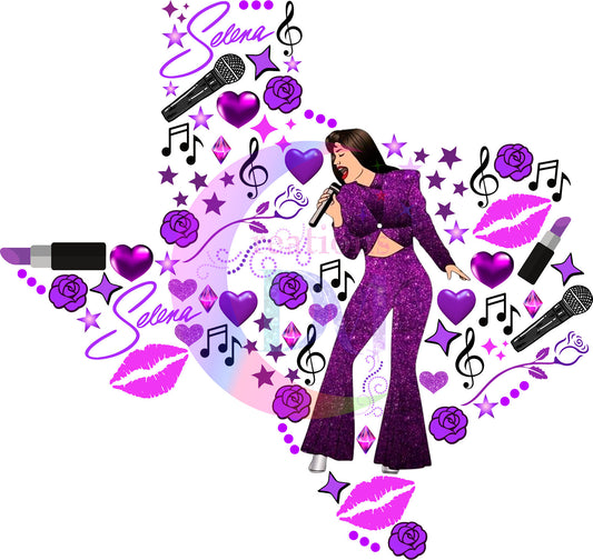 artists - Selena Quintanilla DTF selena Texas purple