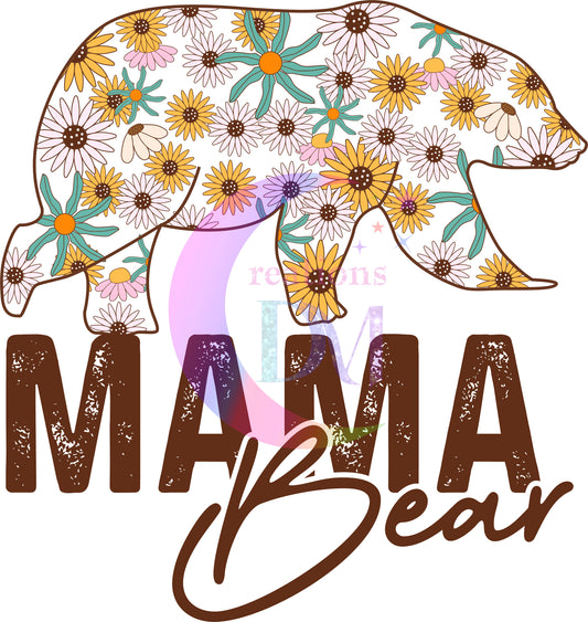 Mother's Day DTF - mama bear letters in brown