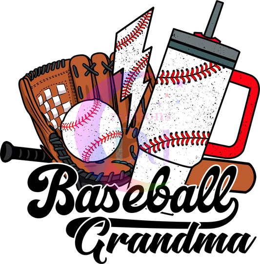 sports - BASEBALL family design " GRANDMA " print DTF