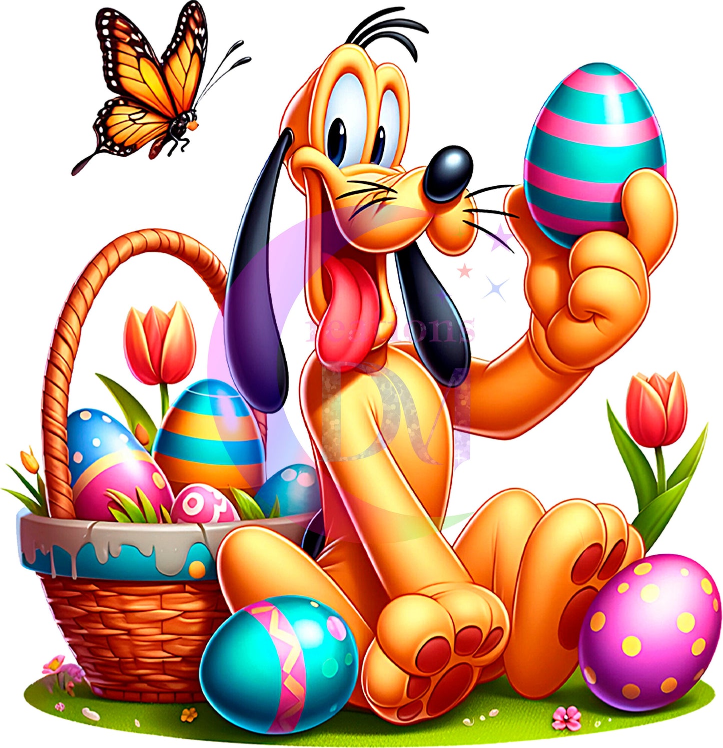 Disney Easter " Pluto " eggs design DTF