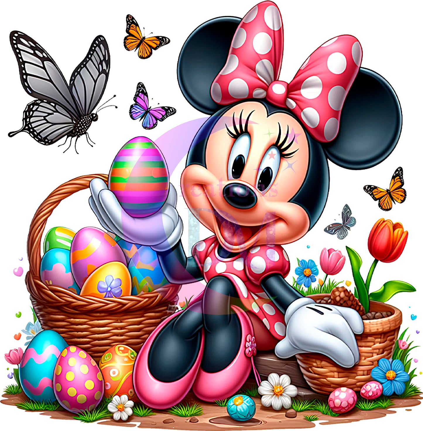 Disney Easter " Minnie " eggs design DTF